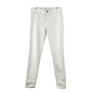 NEW J Brand Super Skinny Mid-Rise Velvet Jean Pearl 29